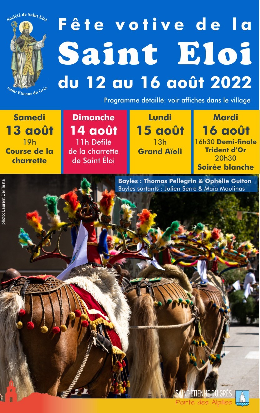 Saint Eloi 2022 programme du dimanche Saint Étienne Du Grès Saint