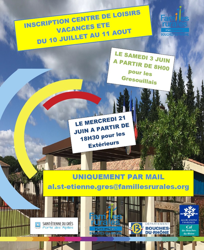 Inscriptions au centre de loisirs SaintÉtienne Du Grès Saint