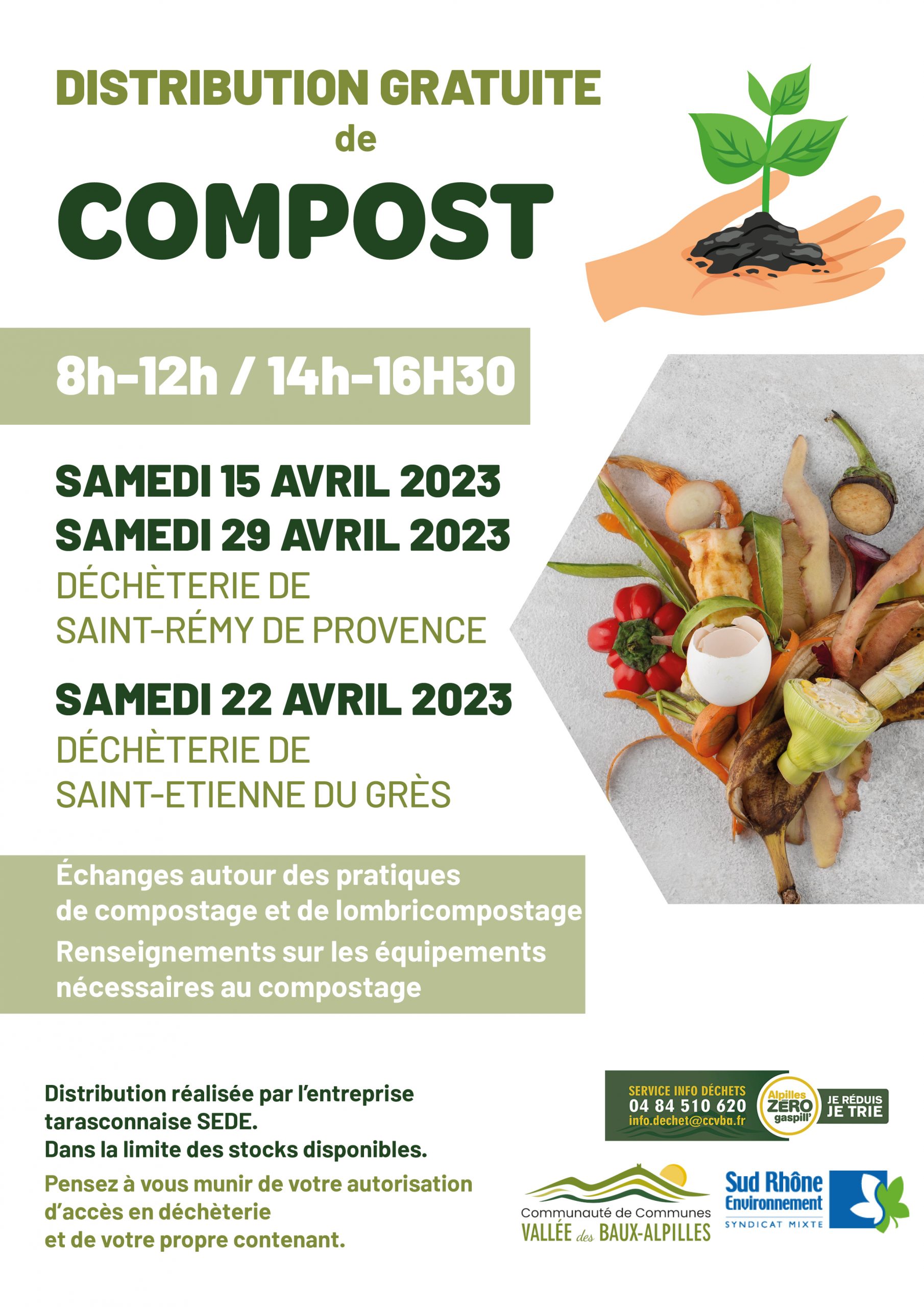 Distribution de compost - Saint-Étienne Du Grès :Saint-Étienne Du Grès